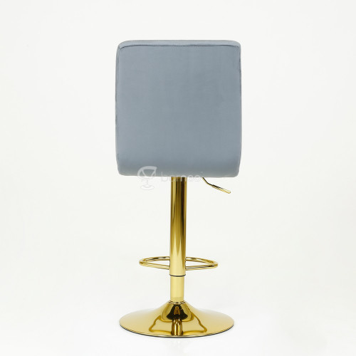 Барный стул  N-48 Kruger / Gold / серый велюр VL XLD43