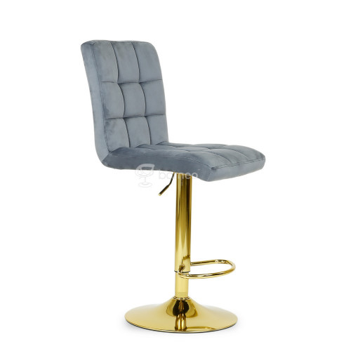 Барный стул  N-48 Kruger / Gold / серый велюр VL XLD43